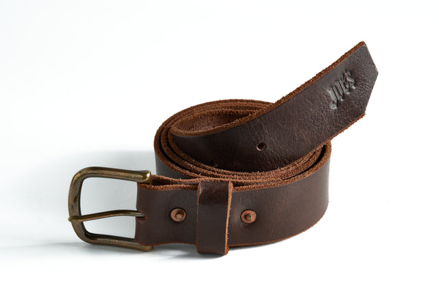 The JLG  Brass Leather Belt